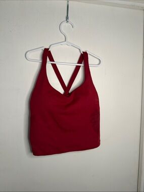 HALARA Red Strappy Open-Back Crop Top